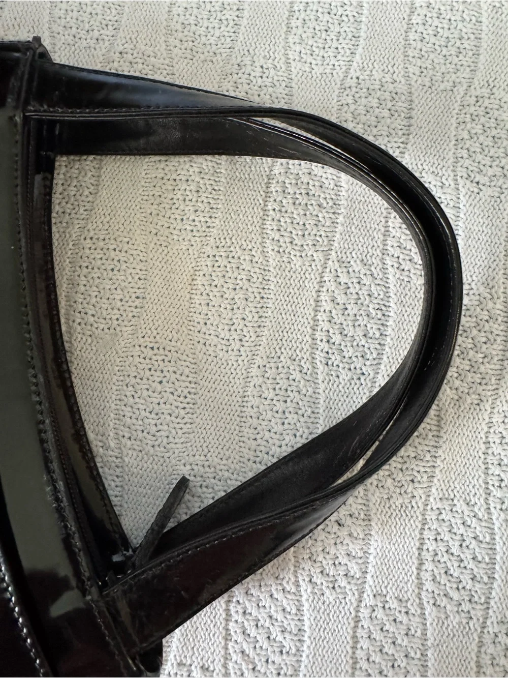 Bally vintage patent leather top handle small purse